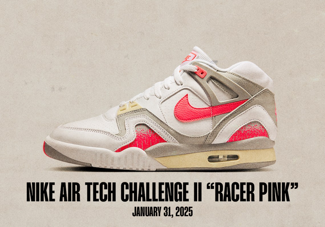 Sneaker Releases January 26 February 1 2025 Nike Air Tech Challenge Ii Racer Pink