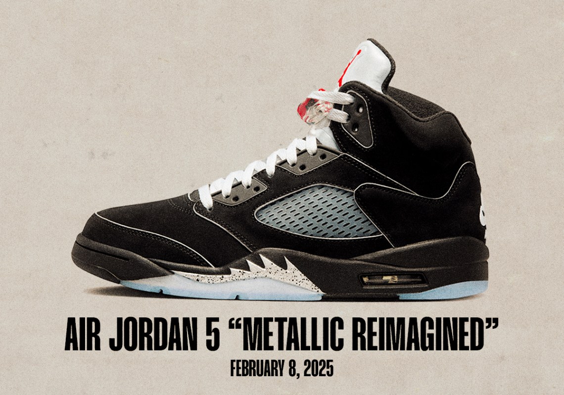 Sneaker Releases February 2 February 8 2025 Air Jordan 5 Metallic Reimagined