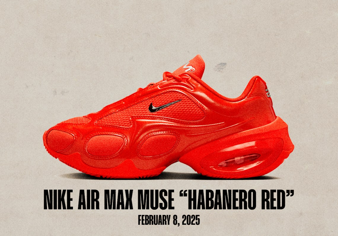 Sneaker Releases February 2 February 8 2025 Nike Air Max Muse Habanero Red