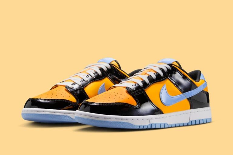 Nike Dunk Low SE Patent Leather “Laser Orange/Aluminum” IB6400-001