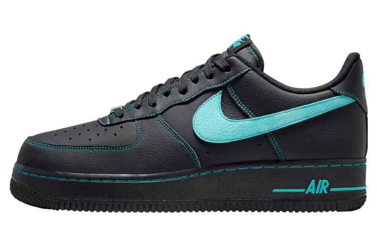 Nike Air Force 1 Low Black / Aurora Green – Mar 2025 – HQ2037-002