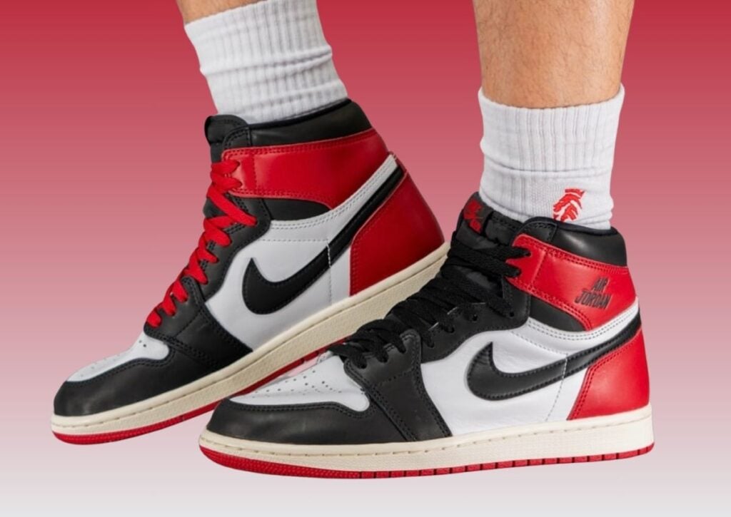 Air Jordan 1 High OG Black Toe Reimagined On-Feet