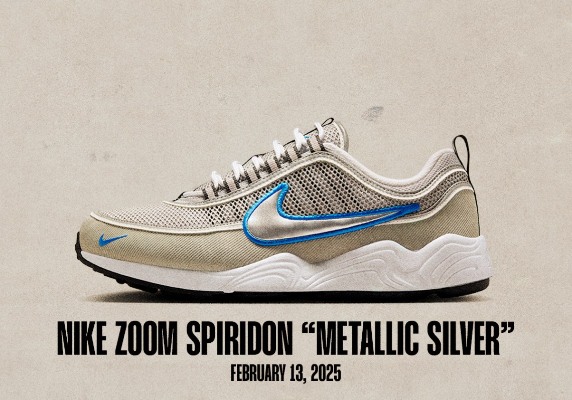 Sneaker Releases February 9 February 15 Nike Zoom Spiridon Metallic Silver