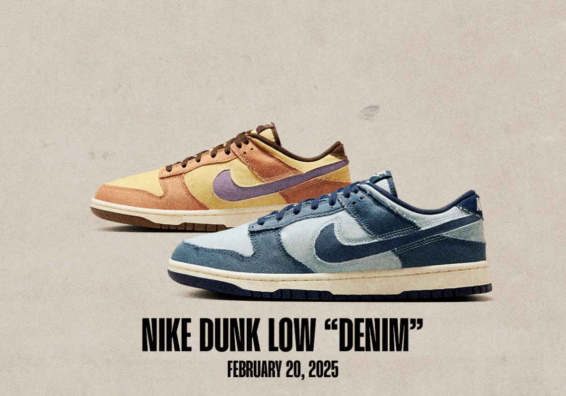 Sneaker Releases February 16 February 22 Nike Dunk Low Denim Pack