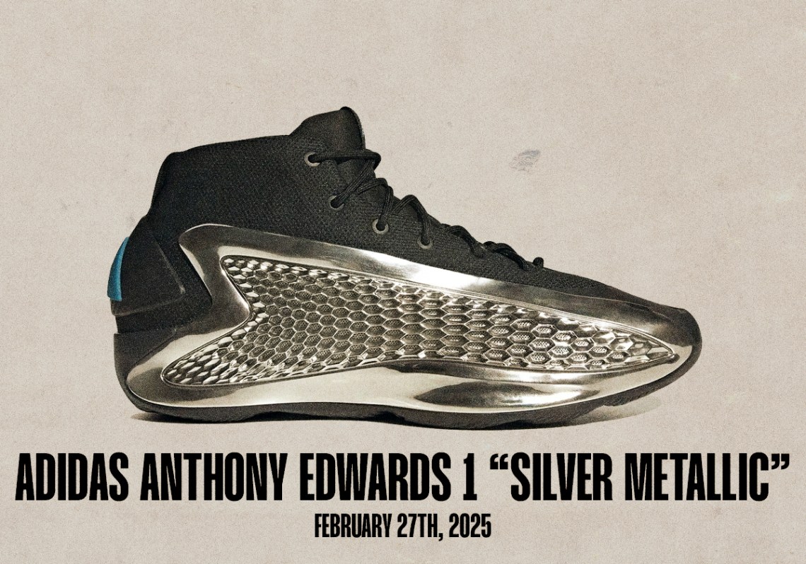 Sneaker Releases February 23 March 1 Adidas Anthony Edwards 1 Silver Metallic