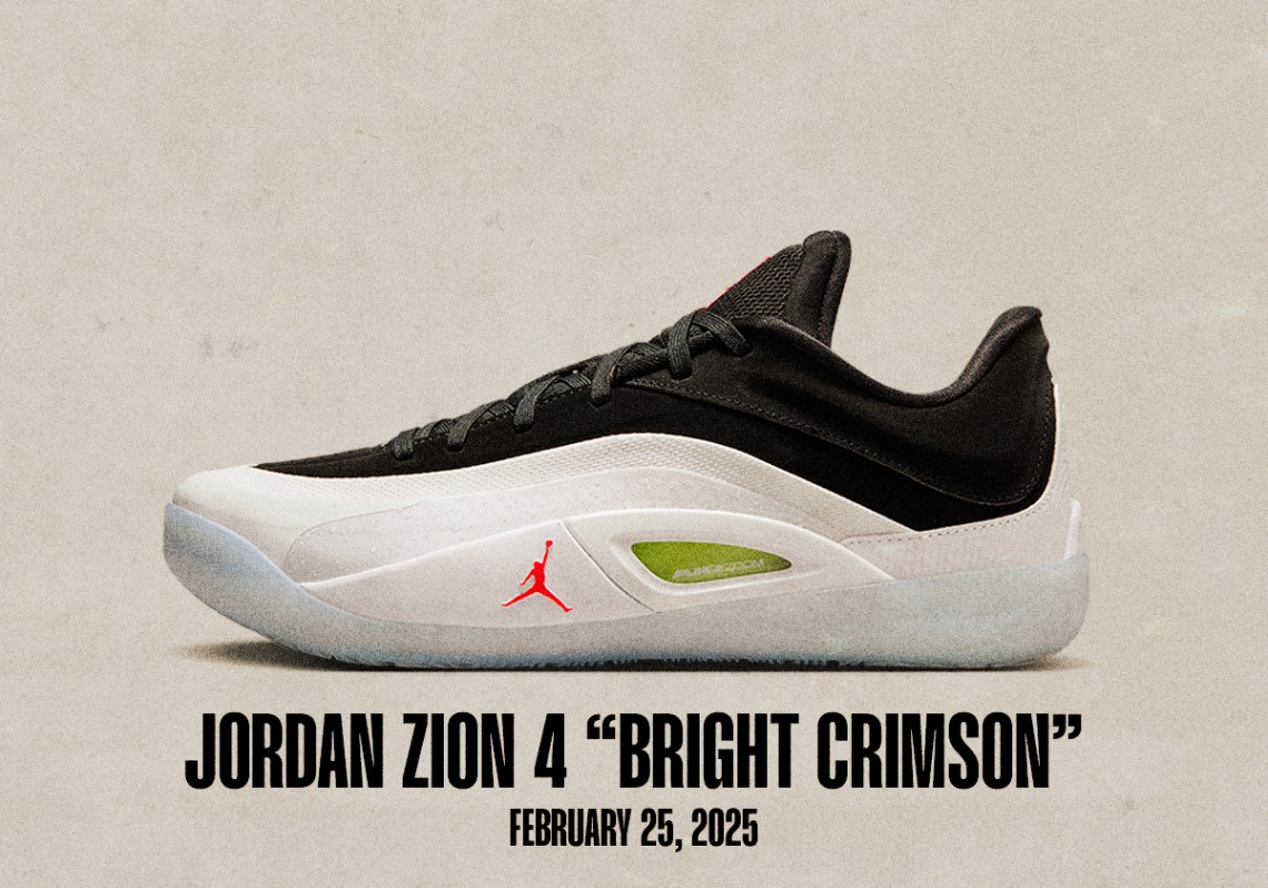 Sneaker Releases February 23 March 1 Jordan Zion 4 Bright Crimson