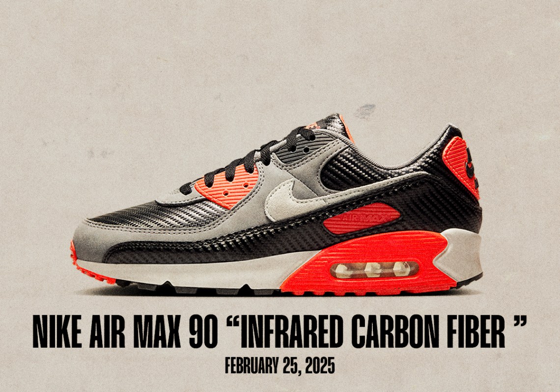 Sneaker Releases February 23 March 1 Nike Air Max 90 Carbon Fiber Infrared