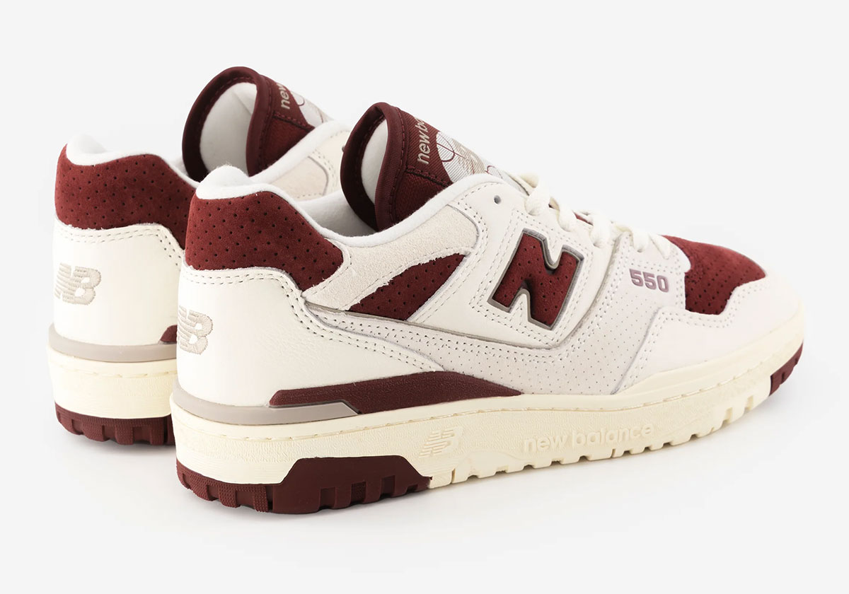 New Balance 550 Sea Salt Burgundy Bb550lez 4