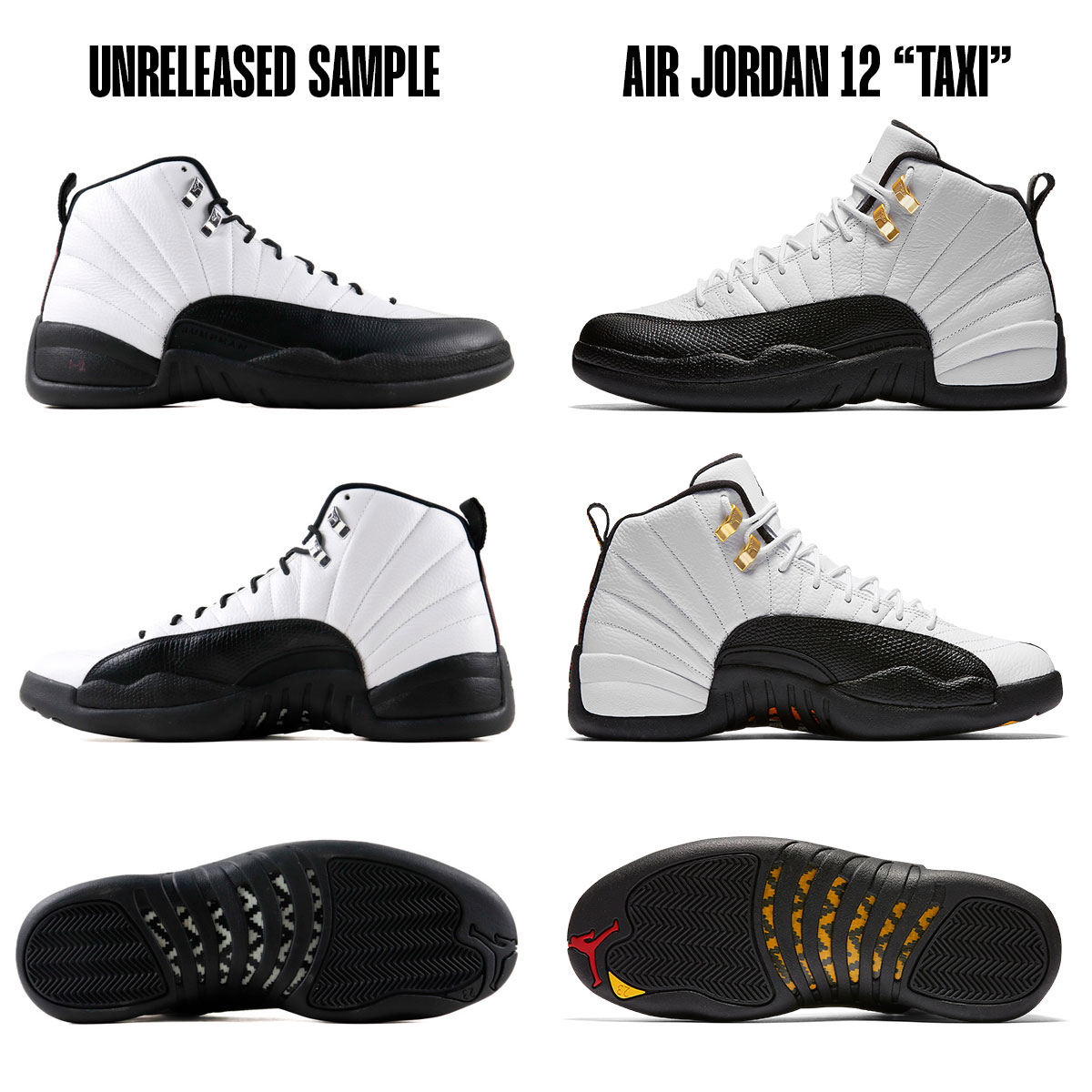Air Jordan 12 Taxi Black Tongue Sample 8