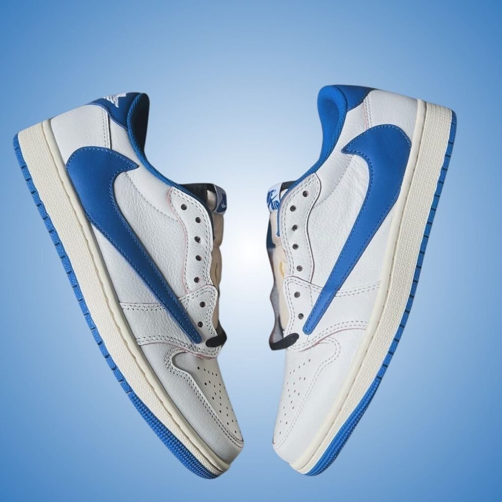 Travis Scott x Fragment x Air Jordan 1 Low OG DM7866-104 Release Date, Price & Where to Buy 2025 2 Travis Scott Fragment Air Jordan 1 Low OG Military Blue DM7866-104