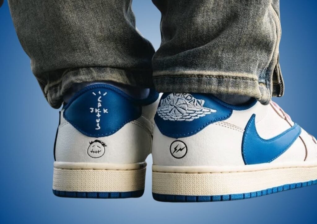 Travis Scott x Fragment x Air Jordan 1 Low OG DM7866-104 Release Date, Price & Where to Buy 2025 18 Travis Scott Fragment Air Jordan 1 Low OG DM7866-104 On-Feet