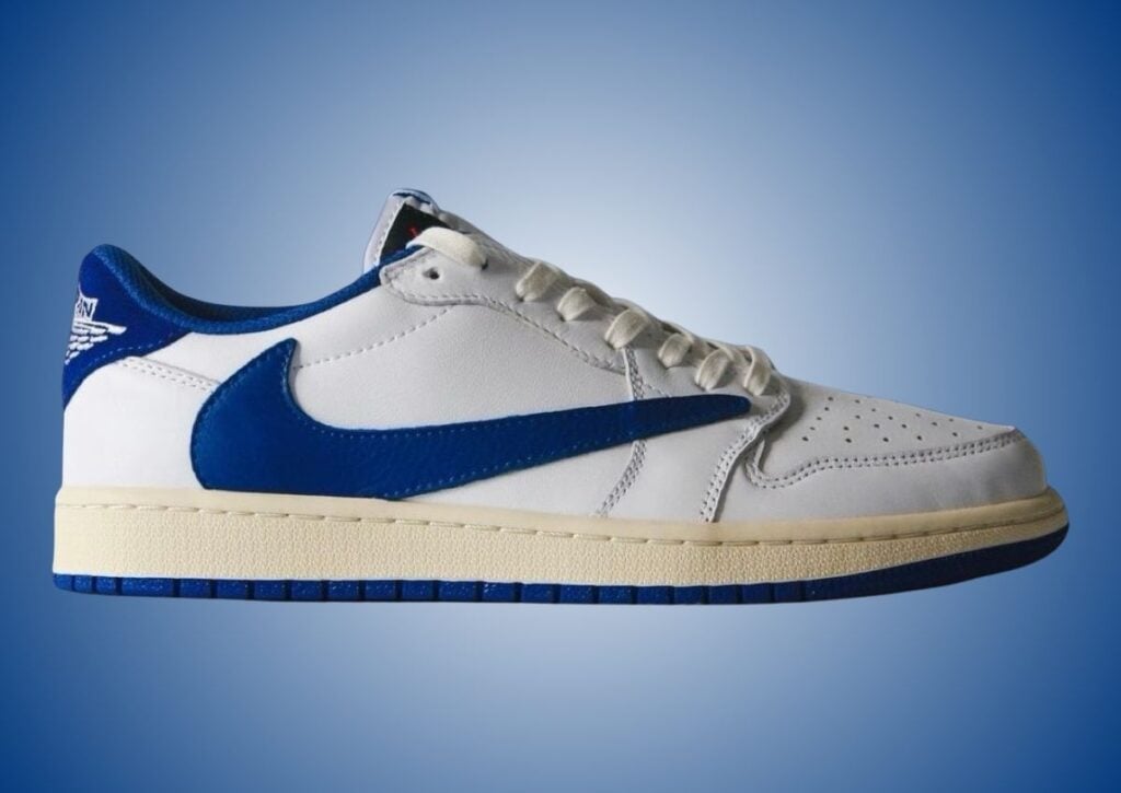 Travis Scott x Fragment x Air Jordan 1 Low OG DM7866-104 Release Date, Price & Where to Buy 2025 36 Travis Scott Fragment Air Jordan 1 Low OG Sail Military Blue DM7866-104 2025