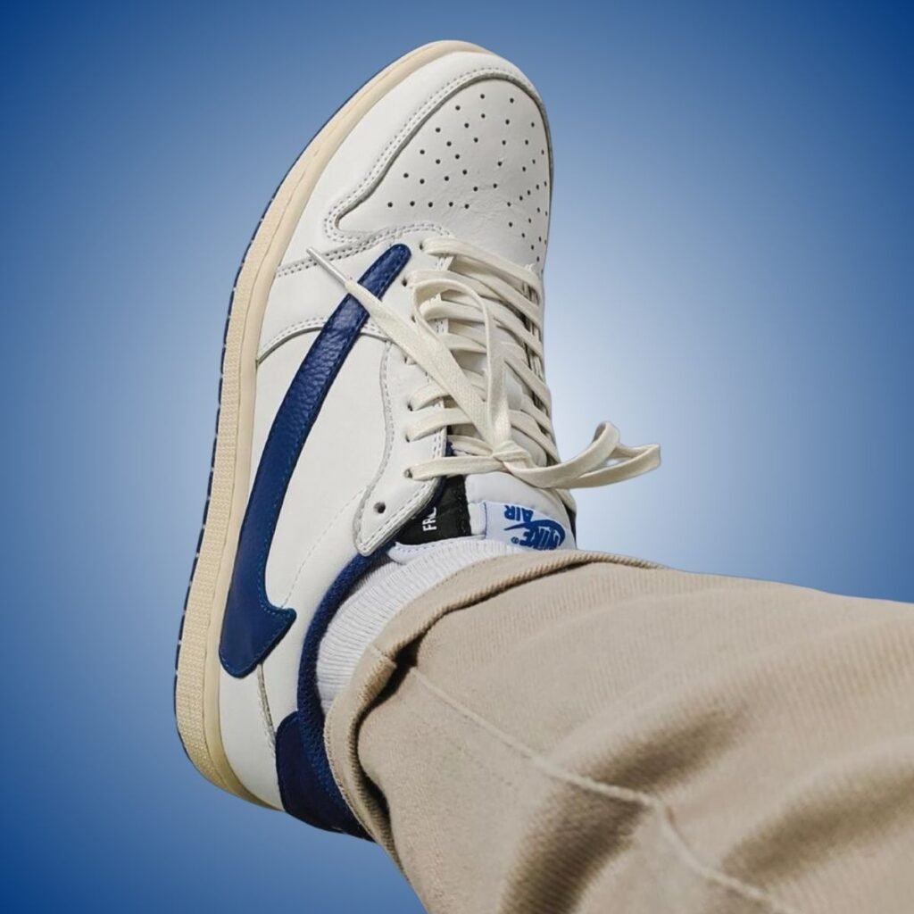 Travis Scott x Fragment x Air Jordan 1 Low OG DM7866-104 Release Date, Price & Where to Buy 2025 42 Travis Scott Fragment Air Jordan 1 Low OG Sail Military Blue DM7866-104 2025