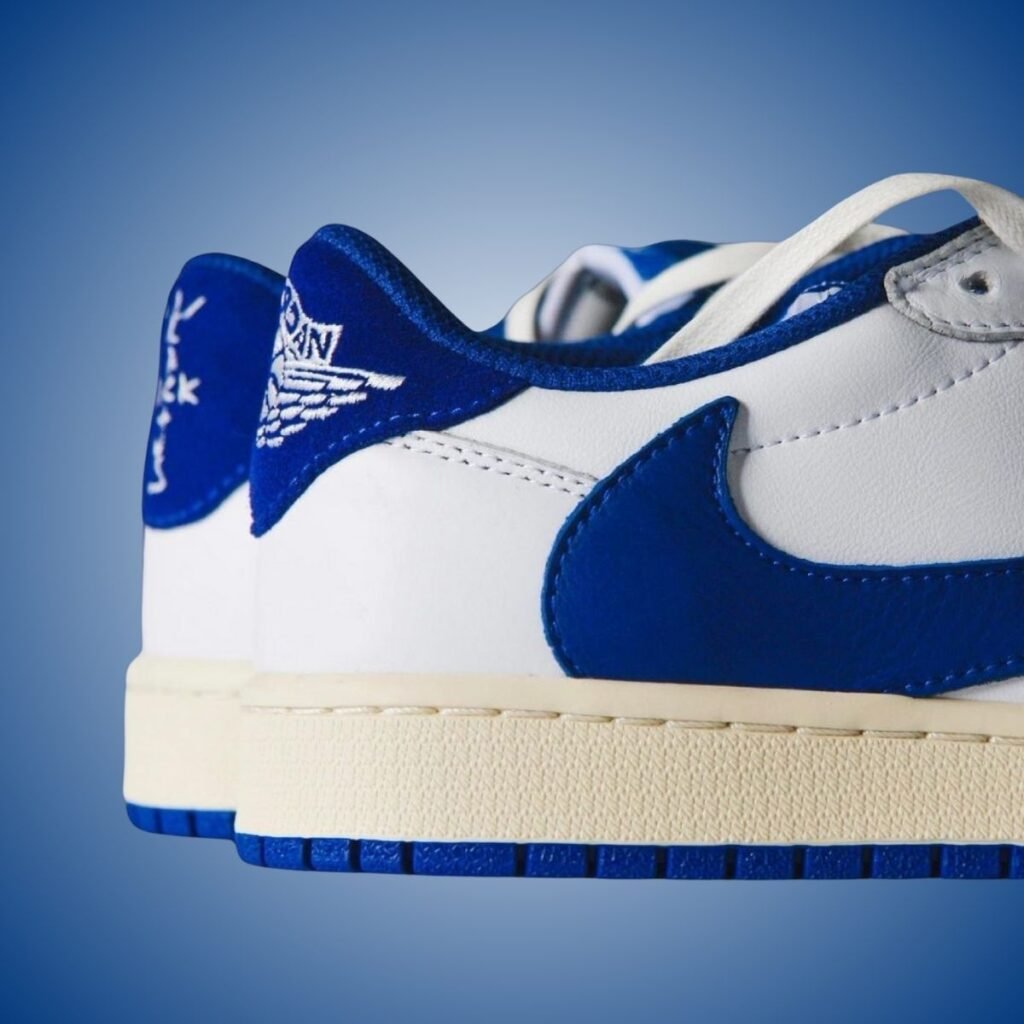 Travis Scott x Fragment x Air Jordan 1 Low OG DM7866-104 Release Date, Price & Where to Buy 2025 48 Travis Scott Fragment Air Jordan 1 Low OG Sail Military Blue DM7866-104 2025