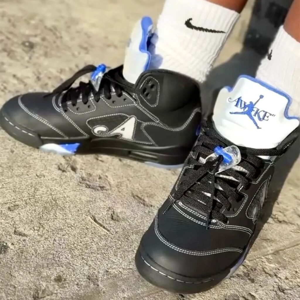 Awake NY x Air Jordan 5 Racer Blue DV4982-004 Release Date, Price & Where to Buy 2025 2 Awake NY Air Jordan 5 Black Racer Blue DV4982-004