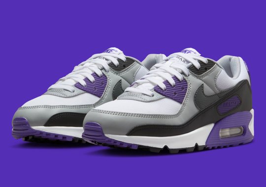 The Nike Air Max 90 Slips Into Leather On This Purple Women's Colorway