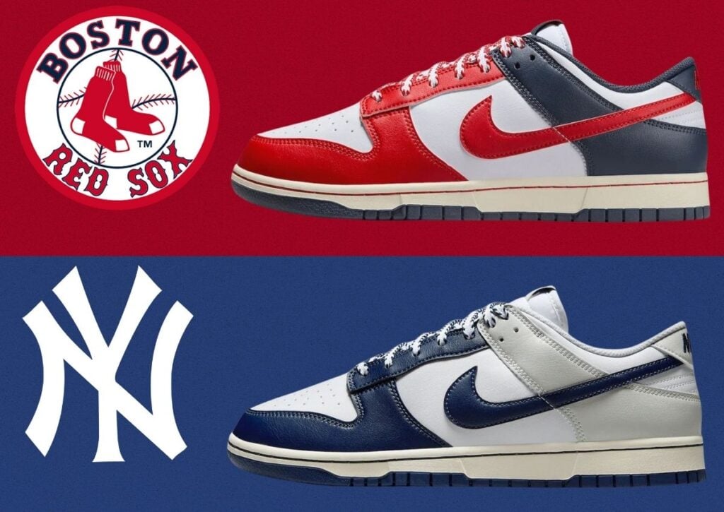 Nike Dunk Low Rivalry Pack Red Sox Yankees Release Date, Price & Where to Buy 2025 1 Nike Dunk Low Red Sox Yankees Rivalry Pack