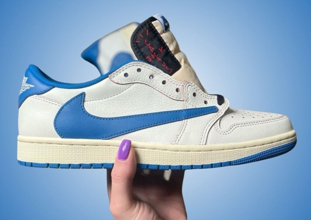 Travis Scott x Fragment x Air Jordan 1 Low OG DM7866-104 Release Date, Price & Where to Buy 2025 1 Travis Scott Fragment Air Jordan 1 Low Military Blue