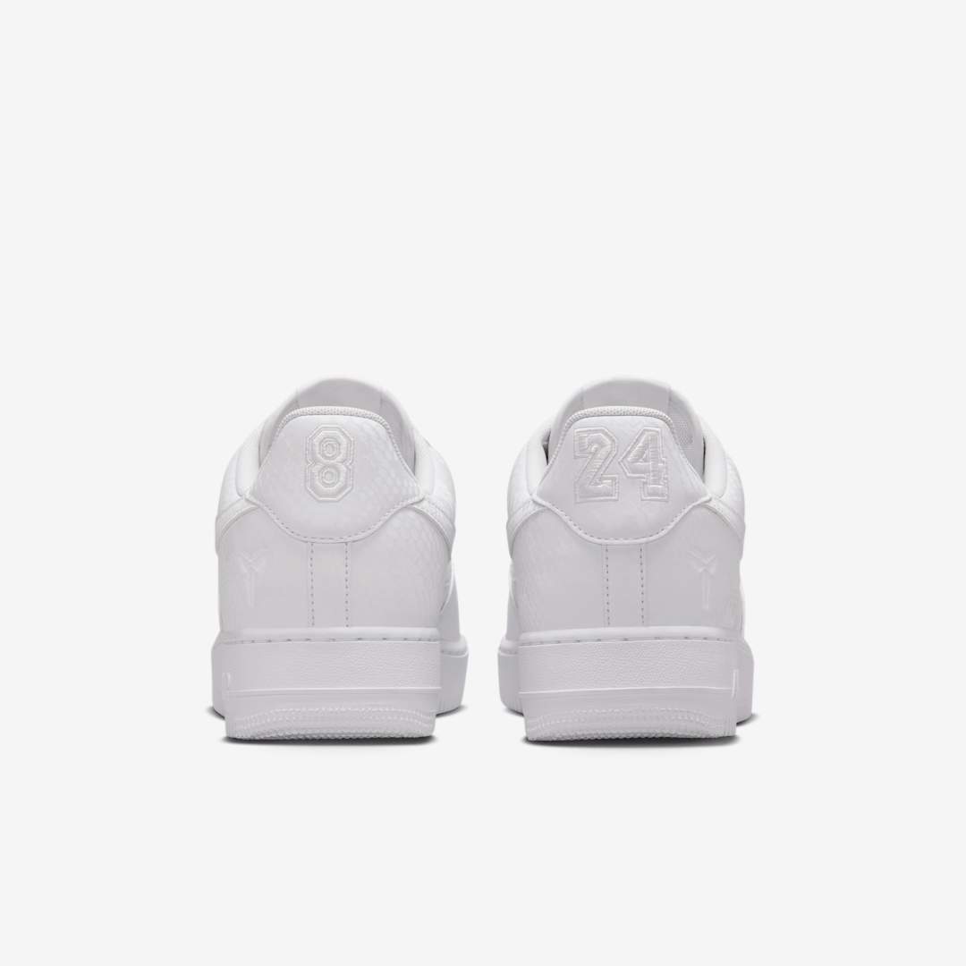 Kobe Bryant x Nike Air Force 1 Low Mamba Mentality Release Date, Price & Where to Buy 2025 7 Kobe Bryant x Nike Air Force 1 Low "Forever White" IB0018-100