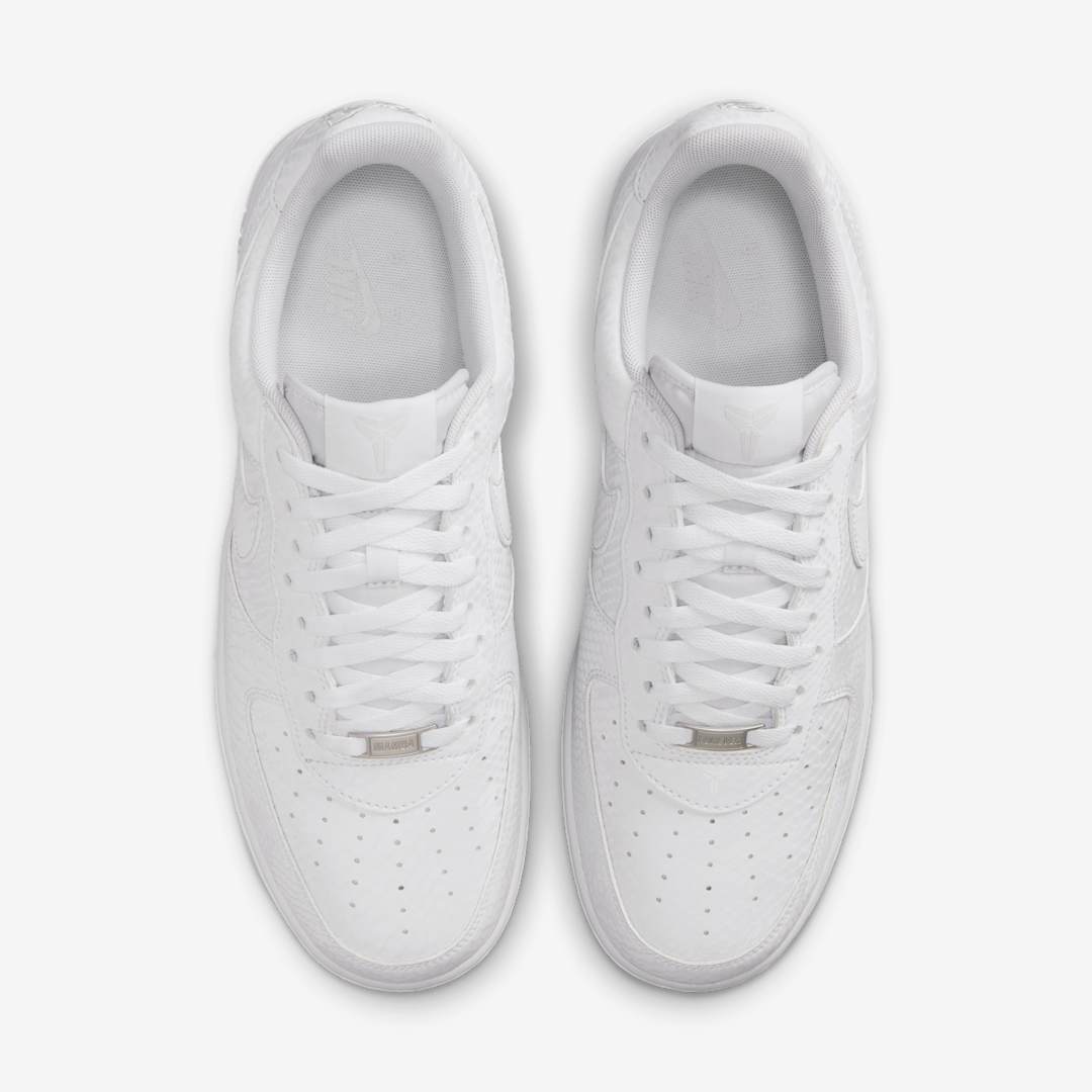 Kobe Bryant x Nike Air Force 1 Low Mamba Mentality Release Date, Price & Where to Buy 2025 4 Kobe Bryant x Nike Air Force 1 Low "Forever White" IB0018-100