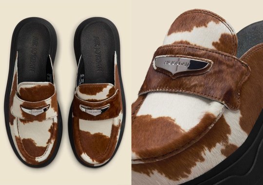 The Air Jordan Loafer Mule Tries Its Hand In Hairy Cow Print