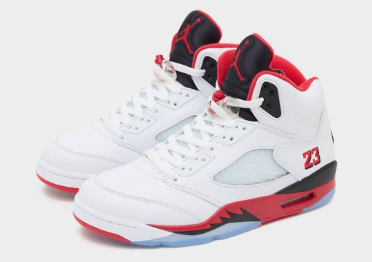 Official Retailer Images Of The Air Jordan 5 "Fire Red"