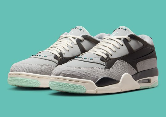 Croc-skins Add An Exotic Touch To The Air Jordan 4 RM "Turquoise"